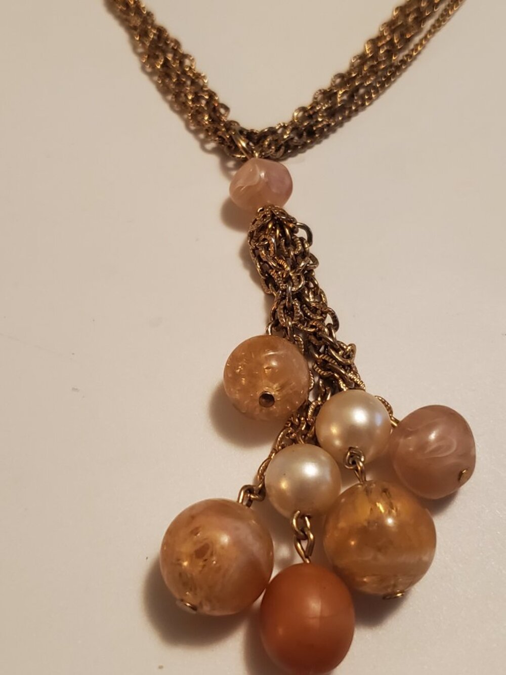 1 -3Gold Chians Linked Necklace, item # # A-1810.  wt 42 grams. - Picture 12 of 13